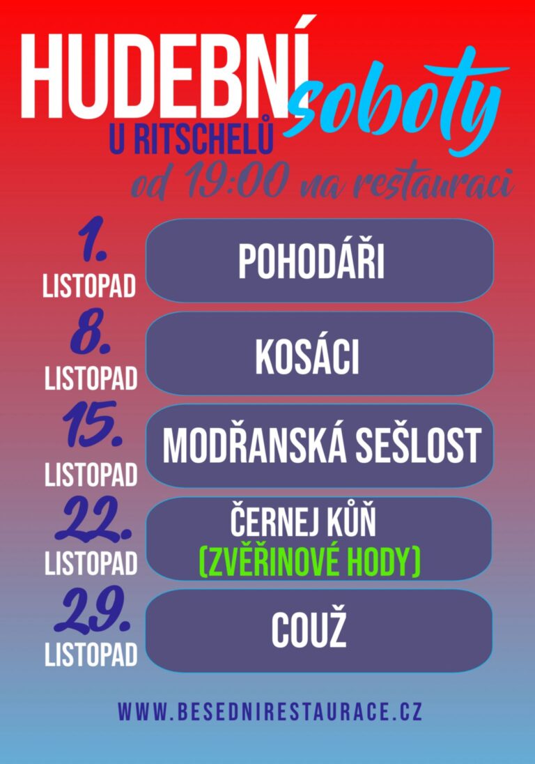 Hudební soboty listopad